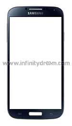 Screen Glass Black Galaxy S4