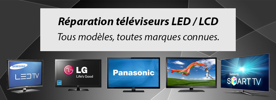 Réparation de téléviseurs LED, LCD (sur site uniquement)